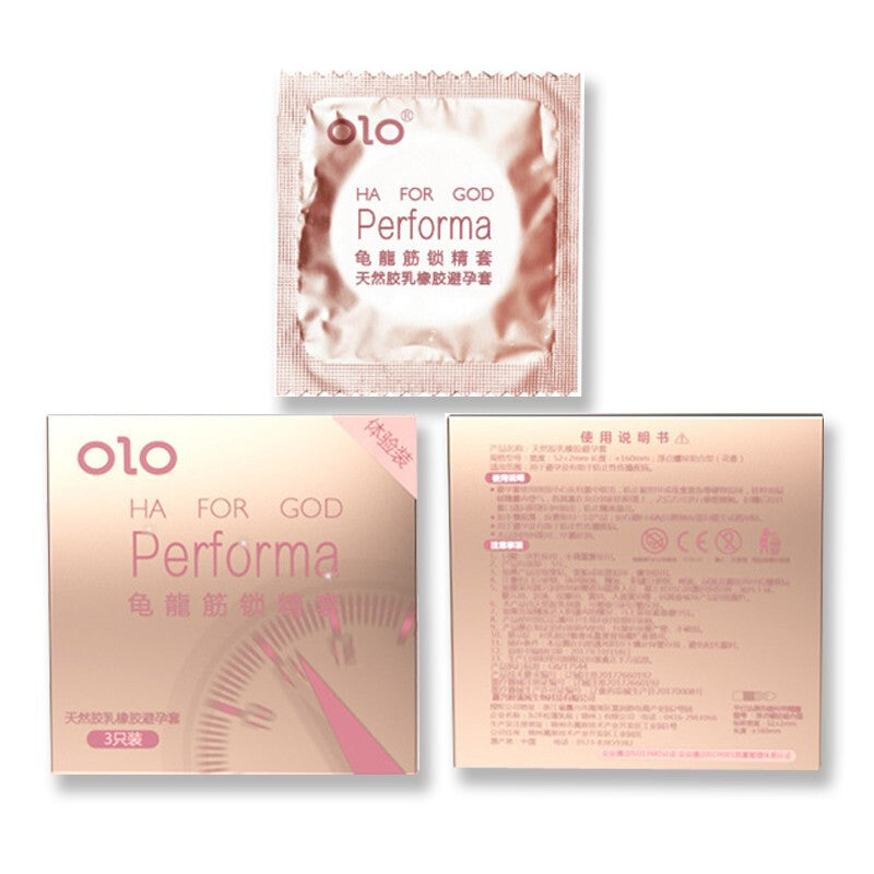 OLO semen locking condom Pack of three