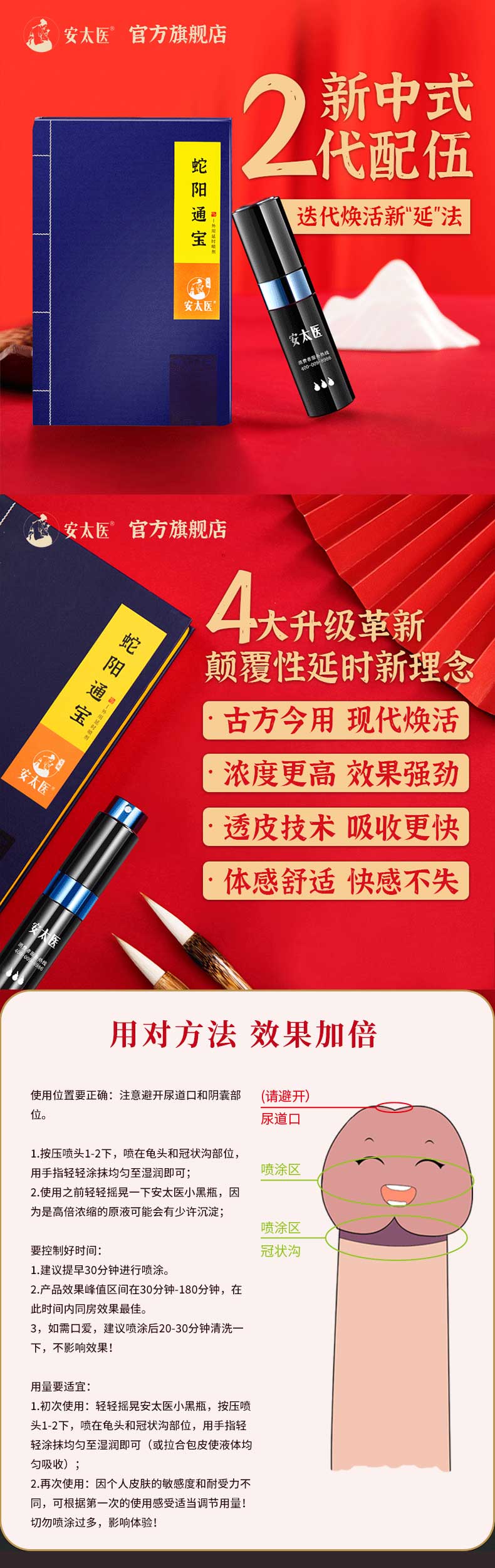 An Taiyi Sheyang Tongbao External Use Delay Spray 8ML