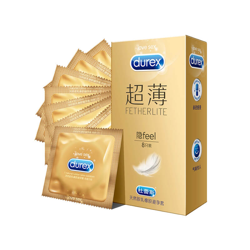 DUREX  gold packaging  ultra-thin  invisible condom Pack of eight