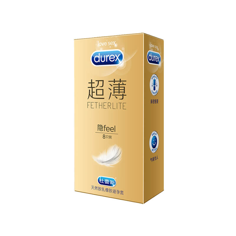 DUREX  gold packaging  ultra-thin  invisible condom Pack of eight