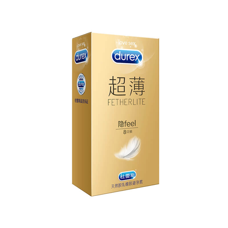 DUREX  gold packaging  ultra-thin  invisible condom Pack of eight