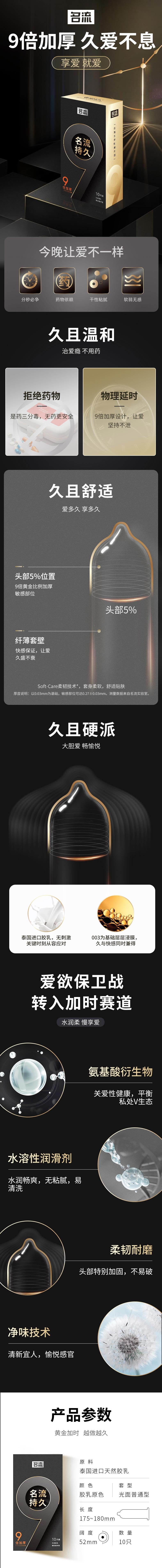 MINGLIU Long-lasting and nine times thicker  condom  ten  pcs