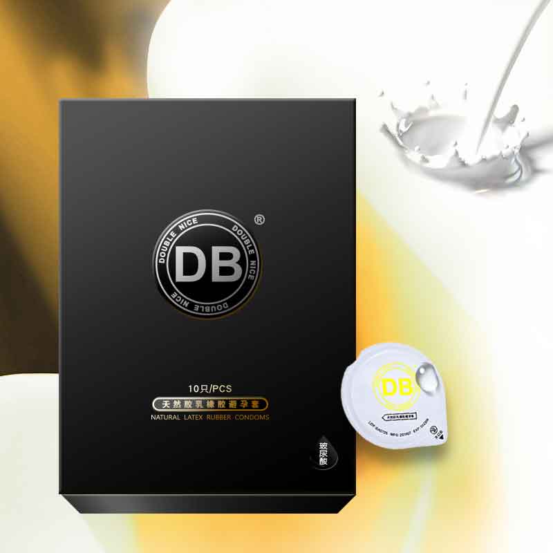 DOUBLE NICE SERIES   hyaluronic acid  Condom pack of ten