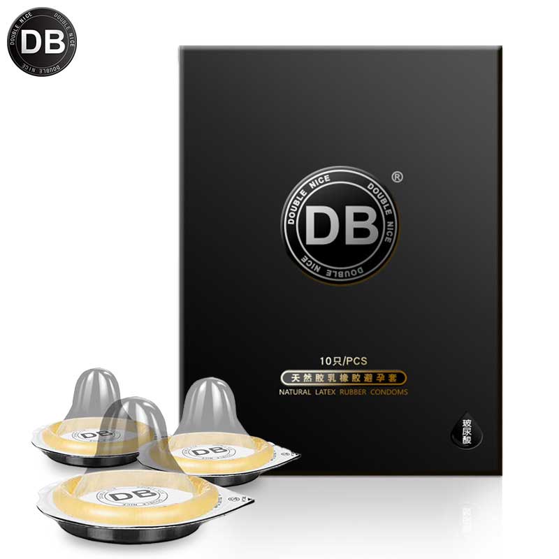 DOUBLE NICE SERIES   hyaluronic acid  Condom pack of ten