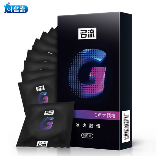 MINGLIU G-spot large particles of ice and fire  condom  ten  pcs