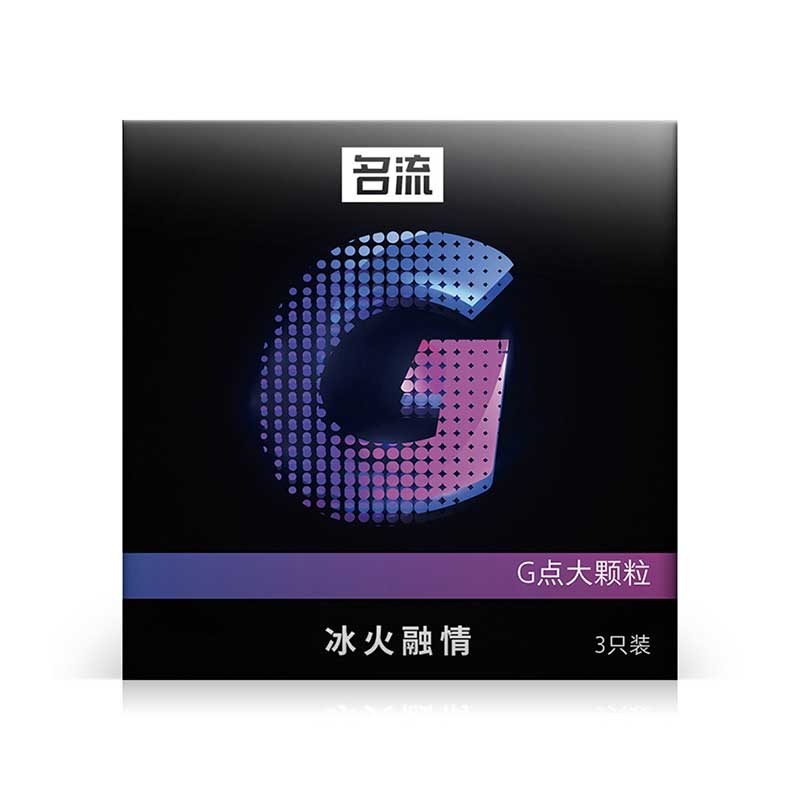 MINGLIU  G-spot large particles blend of ice and fire condom  three pcs