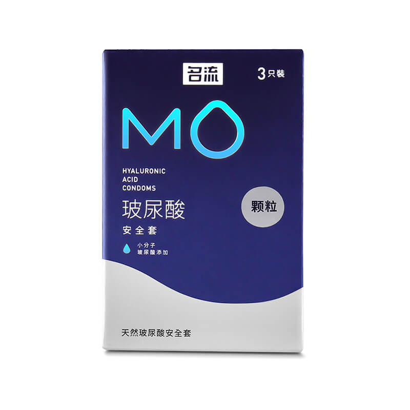 MINGLIU MO  hyaluronic acid  particles  Purple condom  three  pcs