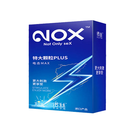 NOX extra large particles plus condom three pcs