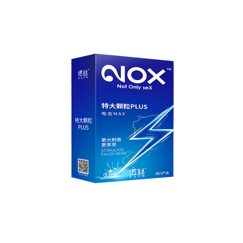 NOX extra large particles plus condom three pcs