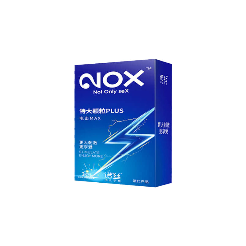 NOX extra large particles plus condom three pcs