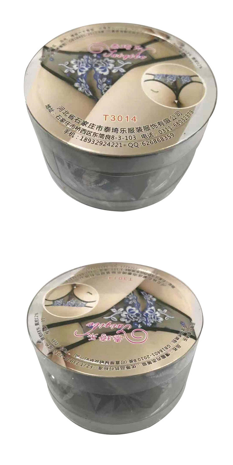 TAIQILE  T3014 embroidered thong