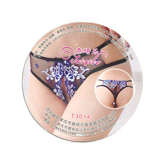 TAIQILE  T3014 embroidered thong