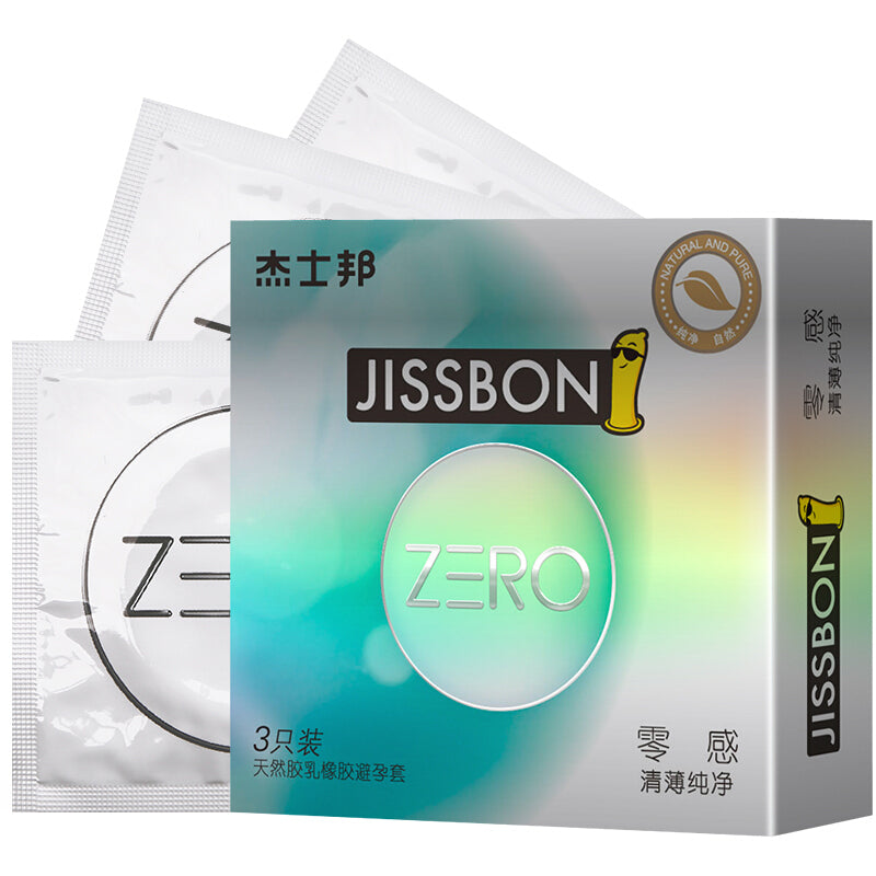 JISSBON Fresh, ultra-thin, ultra-lubricant condom  three pcs